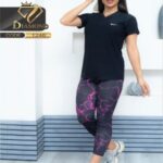 ست تیشرت یقه هفت و شلوار کمر گنی - 2