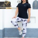 ست تیشرت یقه هفت و شلوار کمر گنی - 5