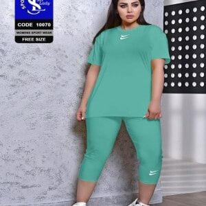 ست تیشرت شلوار ورزشی زنانه سایزبزرگ