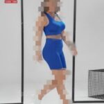 ست نیم تنه و بایکر کبریتی - blue