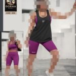 ست  ورزشی زنانه (تاپ شلوارک کاور) - %d8%a8%d9%86%d9%81%d8%b4
