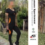 ست  تیشرت و لگ ورزشی زنانه - orange