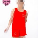 ست تاپ شلوارک زنانه - red
