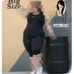 ست ورزشی تاپ شلوارک زنانه سایزبزرگ - 1