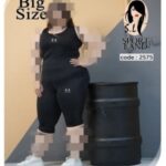 ست ورزشی تاپ شلوارک زنانه سایزبزرگ - 4