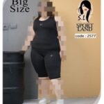 ست ورزشی تاپ شلوارک زنانه سایزبزرگ - 5