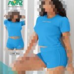کراپ شلوارک ورزشی زنانه - blue