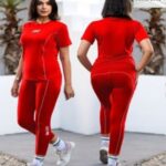 تیشرت شلوار اسپرت زنانه - red