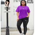 ست تیشرت شلوار ورزشی زنانه پوما سایزبزرگ - %d8%a8%d9%86%d9%81%d8%b4