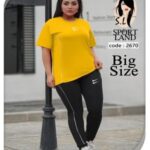 ست تیشرت شلوار ورزشی دونایک زنانه سایزبزرگ - %d8%b2%d8%b1%d8%af