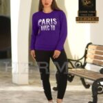 ست بلوز شلوار آستین بلند زنانه PARIS  - %d8%a8%d9%86%d9%81%d8%b4