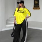 ست تیشرت شلوار فوق بیگ سایز زنانه sporteswar  - %d8%b2%d8%b1%d8%af