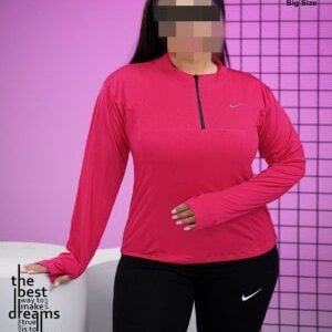 بلوز نیم زیپ فینگردار ورزشی زنانه